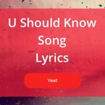 U Should Know Song Lyrics Sung By Yeat and Written by Yeat, ​dulio & Neile
